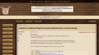 
                            5. problem in implementing form based authentication in tomcat,mysql ...