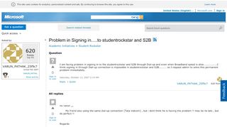 
                            8. Problem in Signing in.....to studentrockstar and S2B - ...