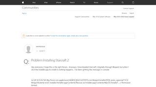 
                            8. Problem Installing Starcraft 2 - Apple Community