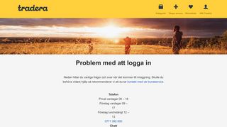 
                            2. Problem med att logga in - Tradera Infocenter