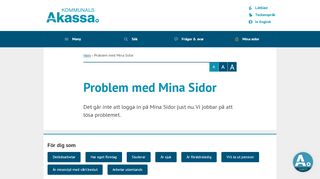 
                            4. Problem med Mina Sidor | Kommunals A-kassa