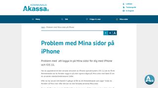 
                            7. Problem med Mina sidor på iPhone | Kommunals A-kassa