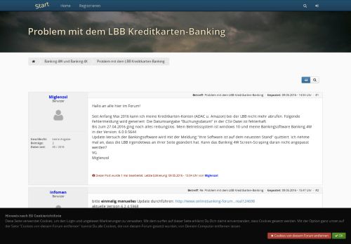 
                            8. Problem mit dem LBB Kreditkarten-Banking · homebanking-hilfe.de ...