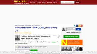 
                            12. Problem: Mit Devolo DLAN Wireless und WLAN Router ins Internet ...