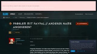 
                            12. Problem mit PayPal // anderer Name angegeben? - Diablo III-Foren ...