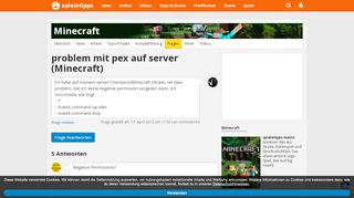 
                            10. problem mit pex auf server: Minecraft - Spieletipps