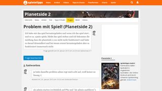 
                            11. Problem mit Spiel: Planetside 2 - Spieletipps