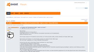 
                            4. Problem mit Thunderbird E-Mail - liegt's an Avast ? - Avast Forum