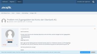 
                            12. Problem mit Zugangsdaten bei Konto der Oberbank AG - Sonstiges ...