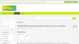 
                            5. [PROBLEM] Outlook Datenquelle funktioniert nicht einwandfrei ...