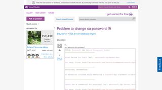 
                            4. Problem to change sa password - MSDN - Microsoft
