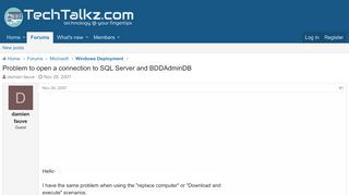 
                            8. Problem to open a connection to SQL Server and BDDAdminDB ...