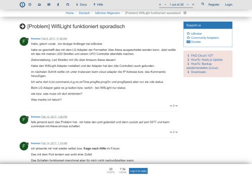 
                            7. [Problem] WifiLight funktioniert sporadisch - ioBroker Forum