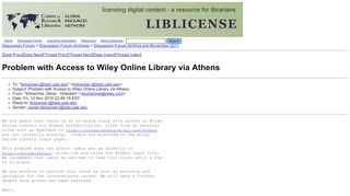 
                            3. Problem with Access to Wiley Online Library via Athens - liblicense