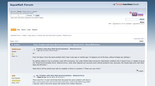 
                            13. Problem with Alice Mail Synchronization - Network Error - AquaMail