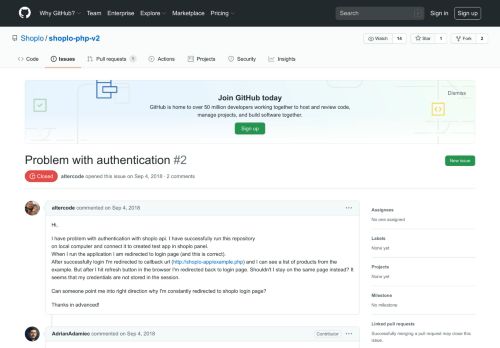 
                            13. Problem with authentication · Issue #2 · Shoplo/shoplo-php-v2 · GitHub