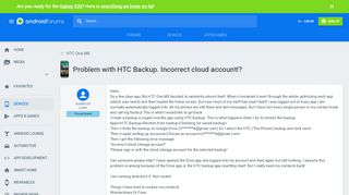 
                            12. Problem with HTC Backup. Incorrect cloud account!? - HTC One M8 ...