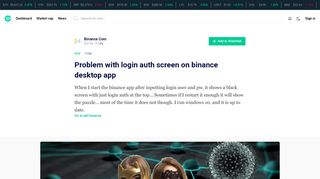 
                            3. Problem with login auth screen on binance desktop app - ...