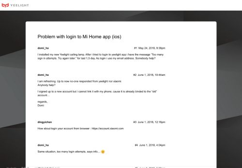 
                            2. Problem with login to Mi Home app (ios) - Yeelight Forum