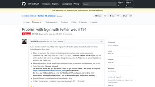 
                            13. Problem with login with twitter web · Issue #134 · twitter/twitter-kit ...
