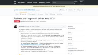 
                            6. Problem with login with twitter web · Issue #134 · twitter/twitter-kit ...