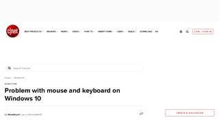 
                            6. Problem with mouse and keyboard on Windows 10 - Forums - CNET