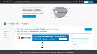 
                            3. Problem with new MySQL Workbench connection - Database ...