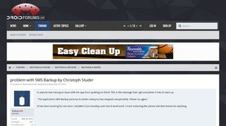 
                            9. problem with SMS Backup by Christoph Studer | DroidForums.net ...