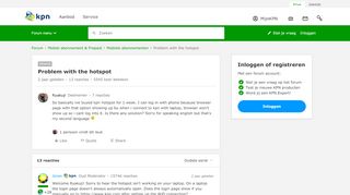 
                            2. Problem with the hotspot | KPN Community - KPN Forum