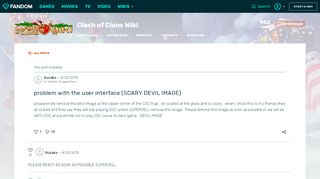 
                            4. problem with the user interface (SCARY DEVIL ... - Clash of Clans Wiki