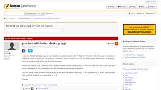 
                            11. problem with twitch desktop app | Norton Community