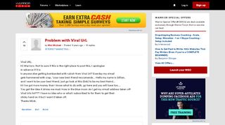 
                            12. Problem with Viral Url. | Warrior Forum - The #1 Digital Marketing ...