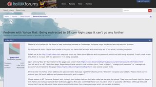 
                            11. Problem with Yahoo Mail: Being redirected to BT.com login page ...