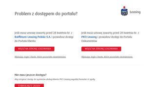 
                            7. Problem z dostępem do portalu? - PKO Portal - PKO Leasing