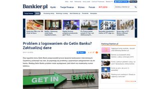 
                            7. Problem z logowaniem do Getin Banku? Zaktualizuj dane - Bankier.pl