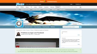 
                            6. Problema ao logar com Facebook | Filmow | Filmow