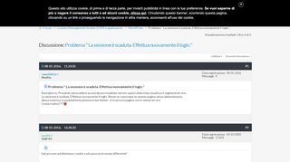 
                            1. Problema '' La sessione è scaduta. Effettua nuovamente il login ...
