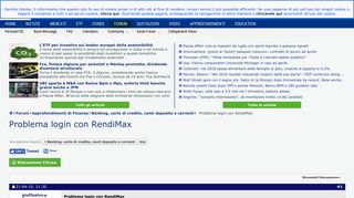 
                            9. Problema login con RendiMax - FinanzaOnline