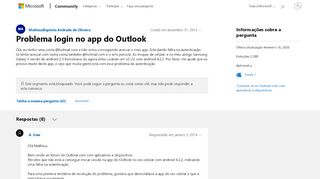 
                            10. Problema login no app do Outlook - Microsoft Community