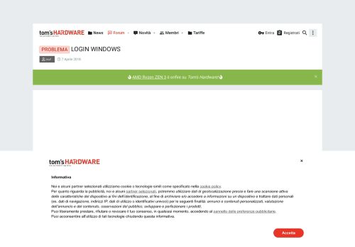 
                            7. [PROBLEMA] - LOGIN WINDOWS | Tom's Hardware Italia