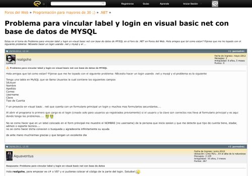 
                            10. Problema para vincular label y login en visual basic net con base ...