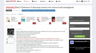 
                            9. [PROBLEMA] - [RISOLTO] Windows 10 dopo login schermo nero e barra ...