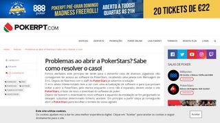 
                            7. Problemas ao abrir a PokerStars? Sabe como resolver o caso ...