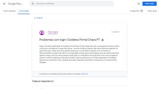 
                            4. Problemas com login: Goddess Primal Chaos PT - Google Product Forums
