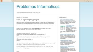 
                            5. Problemas Informaticos: hacer un login con php y postgres