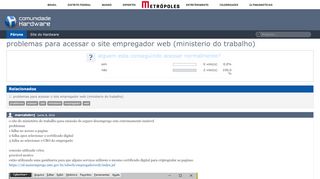 
                            6. problemas para acessar o site empregador web ... - Hardware.com.br