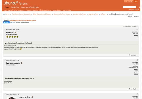
                            5. [problema]usuario y contraseña live cd - Ubuntu Forums