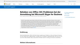
                            7. Problembehandlung bei der Office 365 anmelden bei Skype für ...