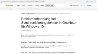 
                            6. Problembehandlung bei Synchronisierungsfehlern in OneNote für ...