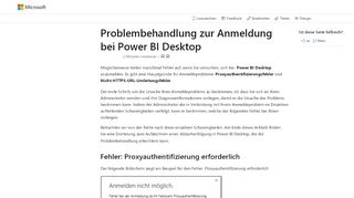 
                            3. Problembehandlung zu Problemen mit der Anmeldung bei Power BI ...